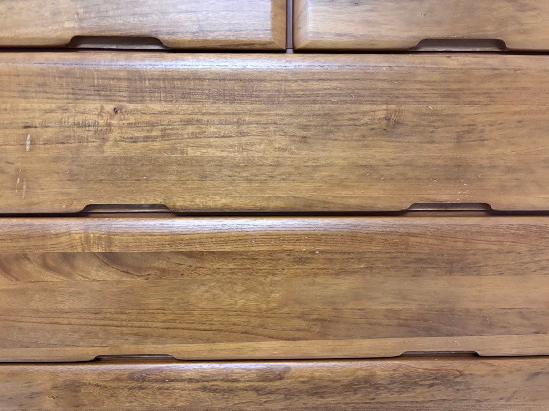 幅90 木製ハイチェスト 洋服タンス　ナチュラルカラー