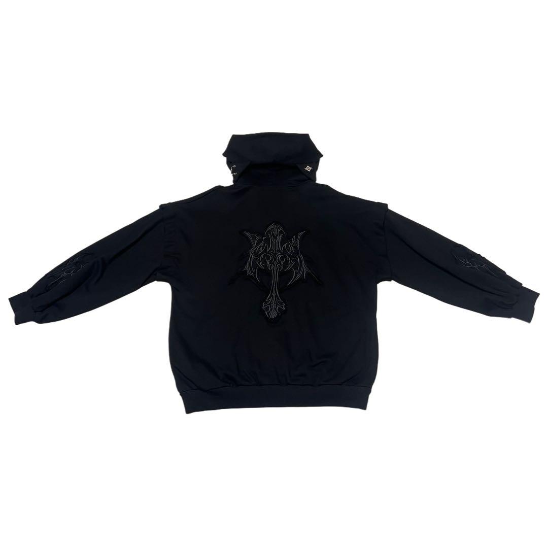 REFLEM レフレム 猫耳ZIPパーカー ジップパーカー 黒 刺繍