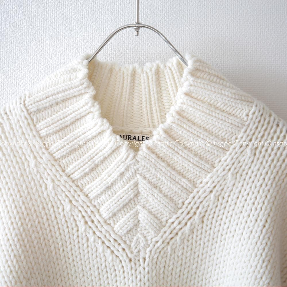 AURALEE Vネック バルキー ニット ローゲージ セーター オーラリー