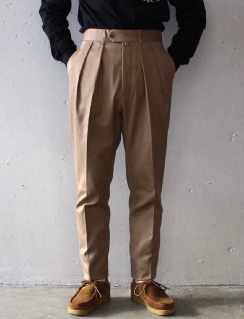 パンツ NEAT COTTON PIQUE TAPERED PANTS