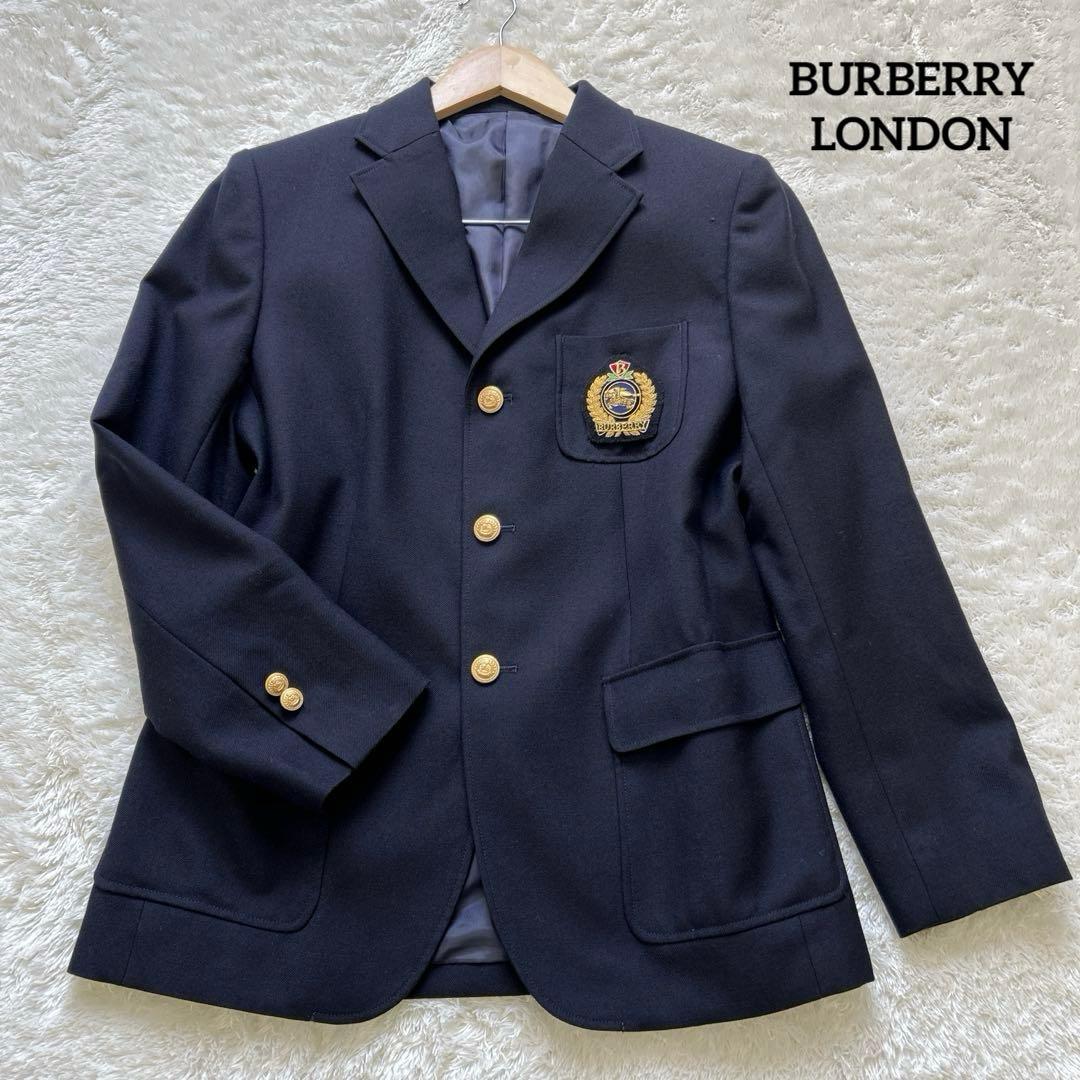 BURBERRY　LONDON　バーバリーロンドン　　エンブレム　紺ブレ　160