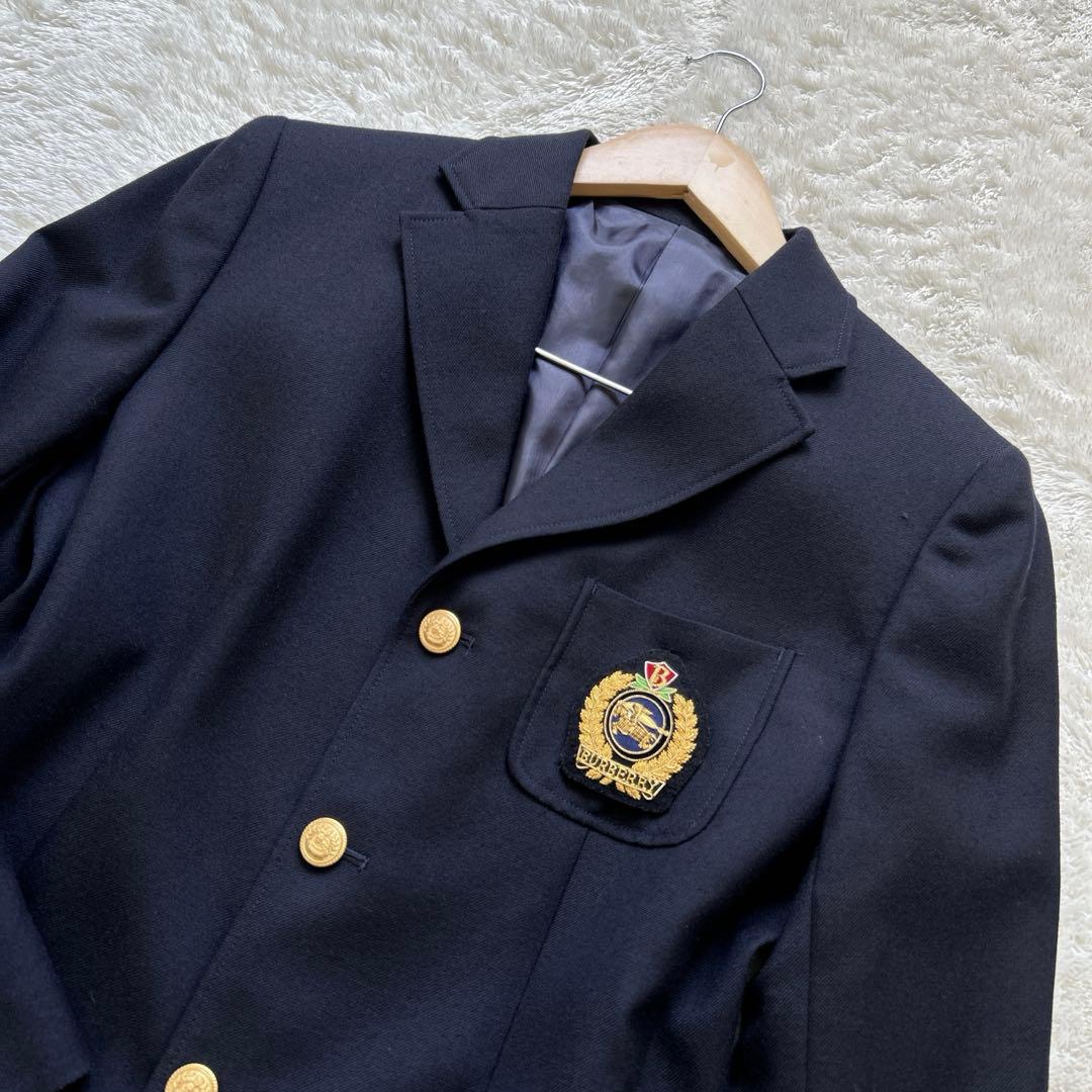 BURBERRY　LONDON　バーバリーロンドン　　エンブレム　紺ブレ　160