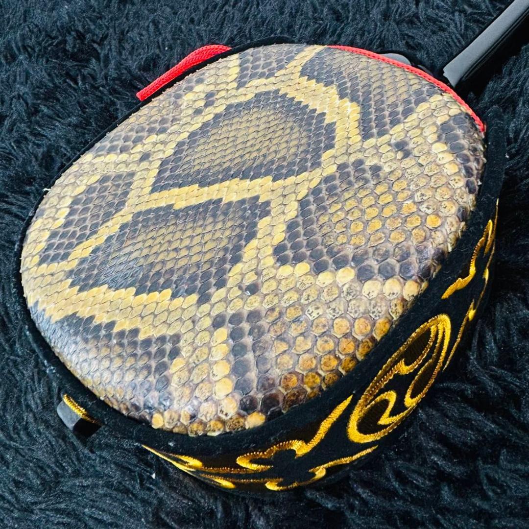 沖縄三線 強化張り 本蛇皮 弦楽器 和楽器 初心者 入門 民謡 収納袋付き