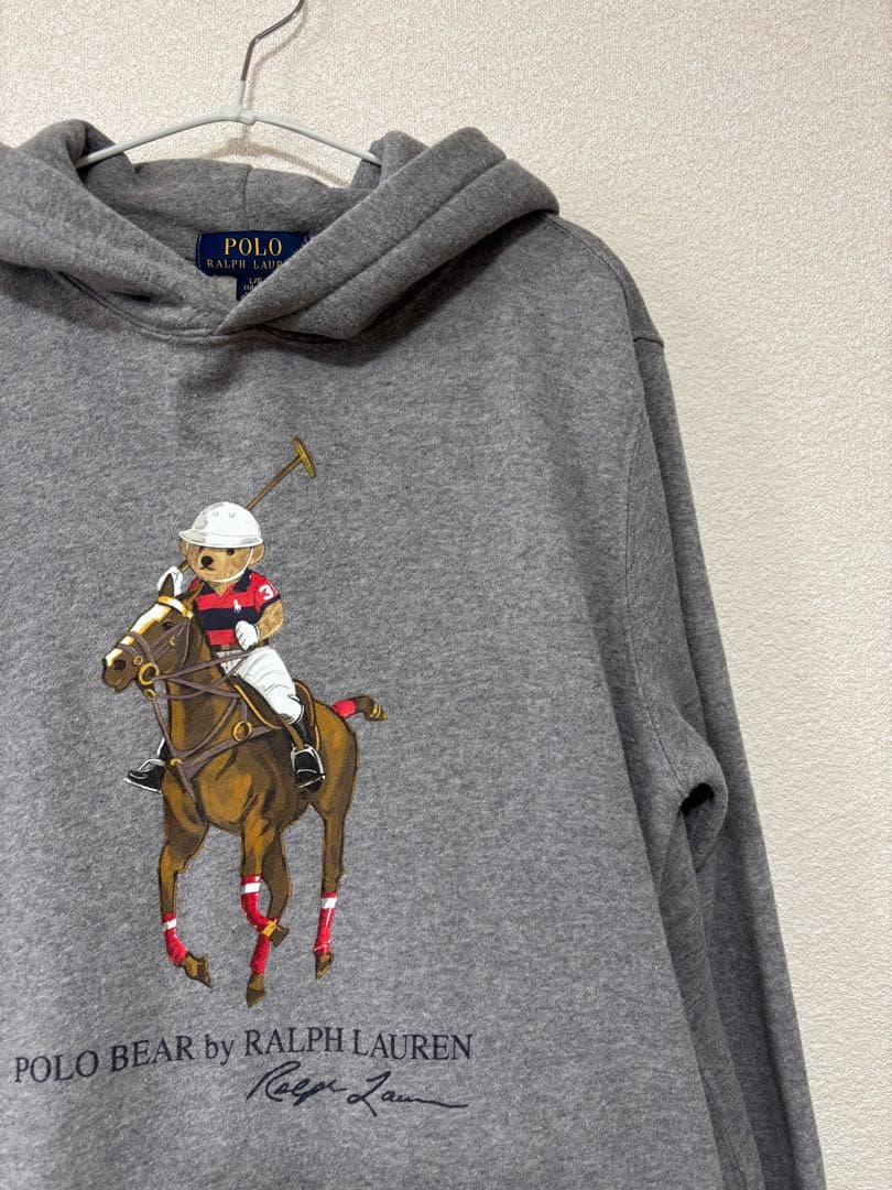 Polo Ralph Lauren ポロベア パーカー グレー　160 裏起毛