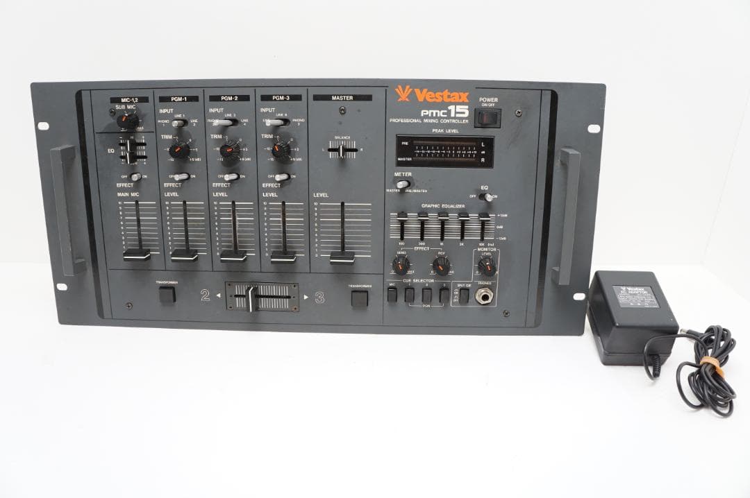 ＜動作＞Vestax PMC15 PMC-15 DJミキサー ビンテージ