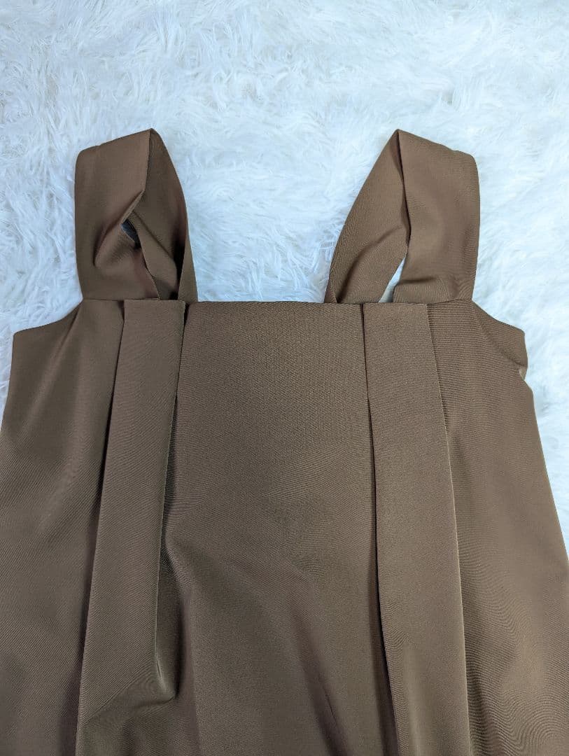 極美品 FOXY フォクシー バックリボン ジャンパーワンピ ひざ丈ワンピース