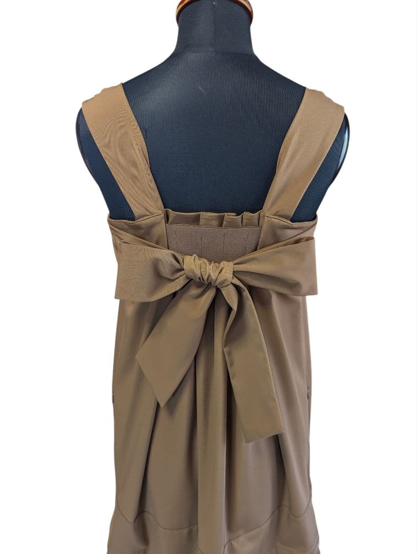 極美品 FOXY フォクシー バックリボン ジャンパーワンピ ひざ丈ワンピース