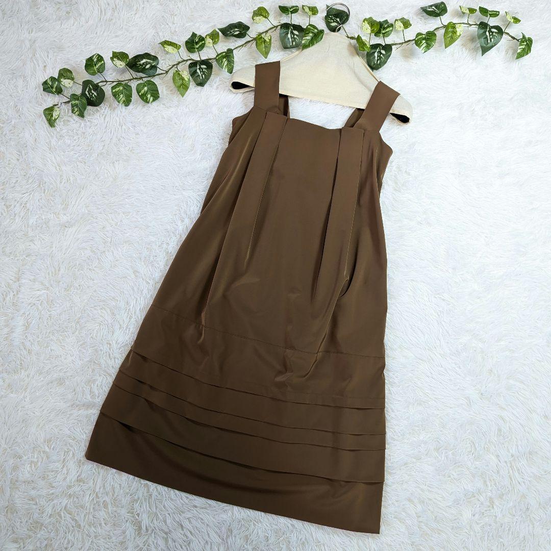 極美品 FOXY フォクシー バックリボン ジャンパーワンピ ひざ丈ワンピース