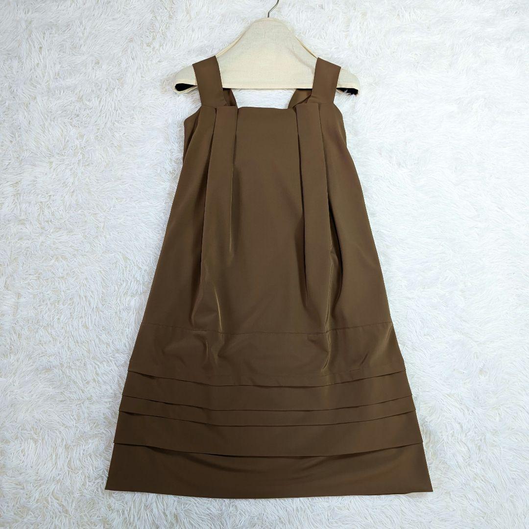 極美品 FOXY フォクシー バックリボン ジャンパーワンピ ひざ丈ワンピース