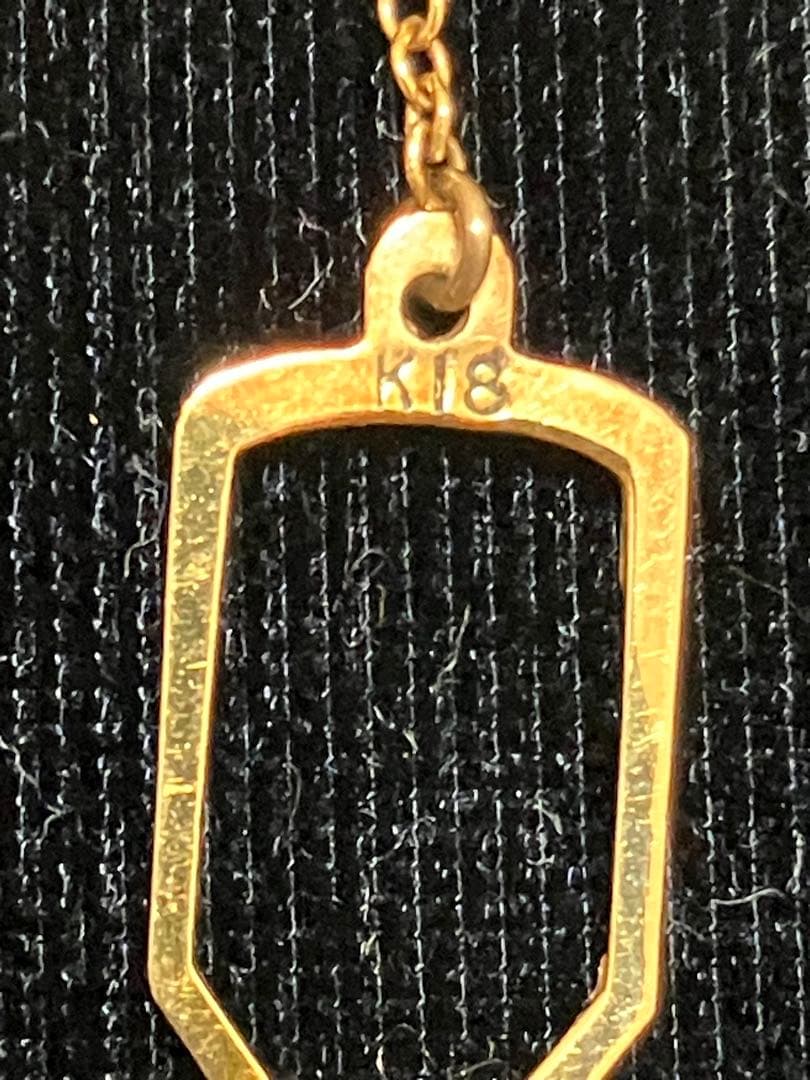 K18 ゴールドネクタイピン ゴールド サンイーグルボトル型チェーン　ルビー