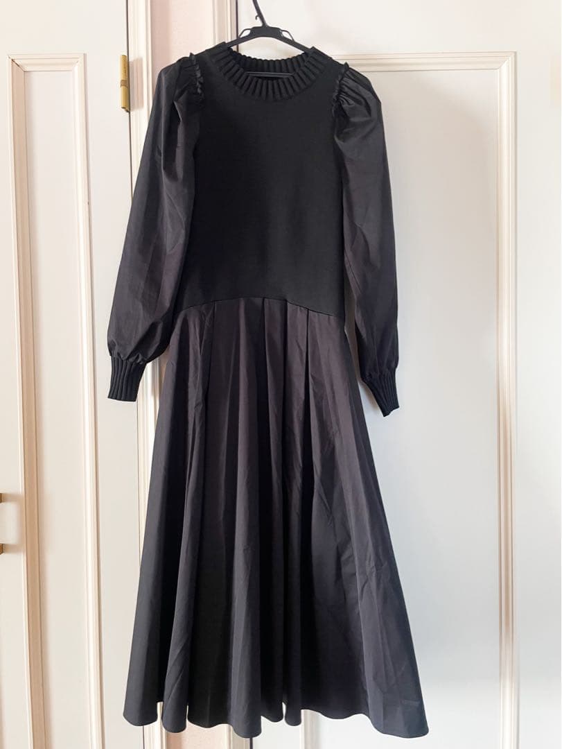 か*ず様 AMERI KNIT DOCKING VOLUME DRESS