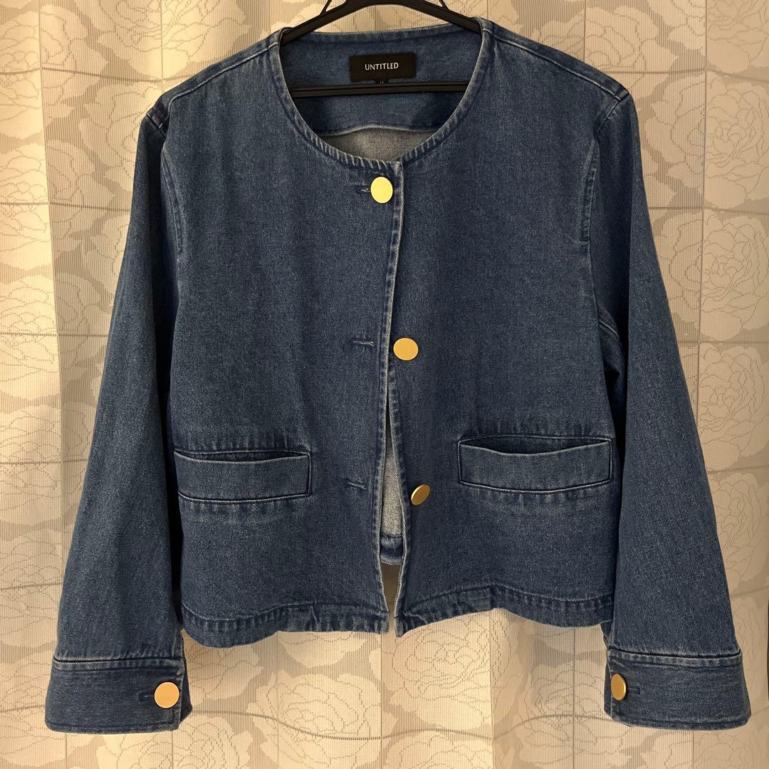大きいサイズ　アンタイトル　44サイズ　Gジャン　デニム　アウター