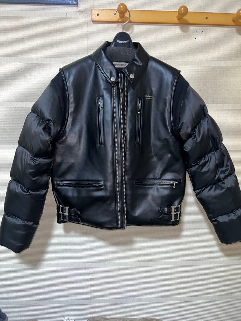 UNDERCOVER 黒 レザー ダウンジャケット