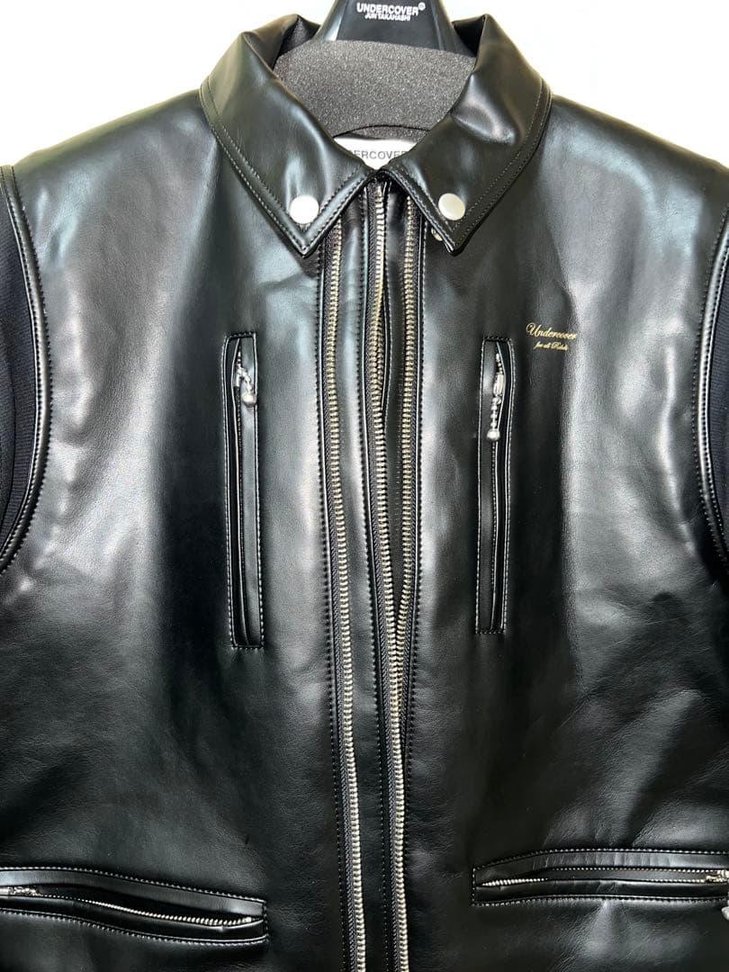 UNDERCOVER 黒 レザー ダウンジャケット