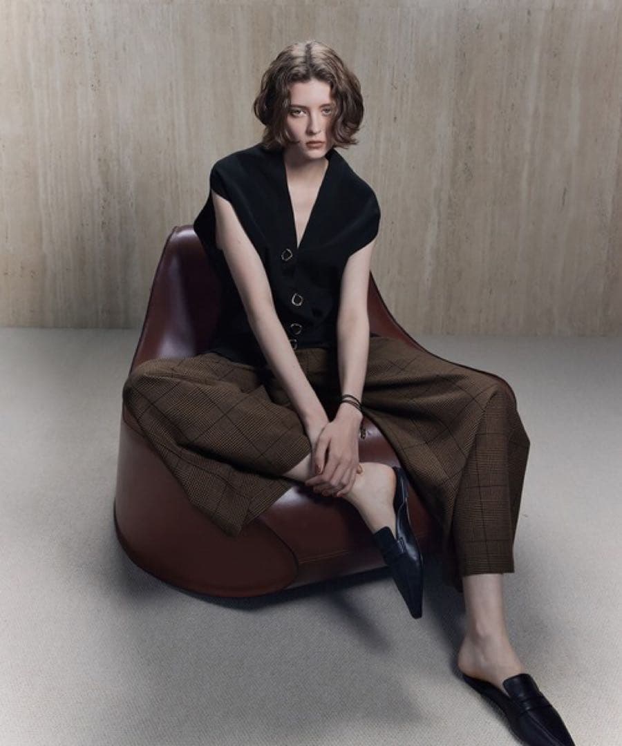 ADAM ET ROPE' 【サステナブル】ミドルニットジレ