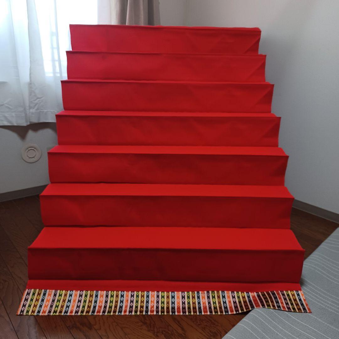 スチール製 雛壇 7段 35号アカセ