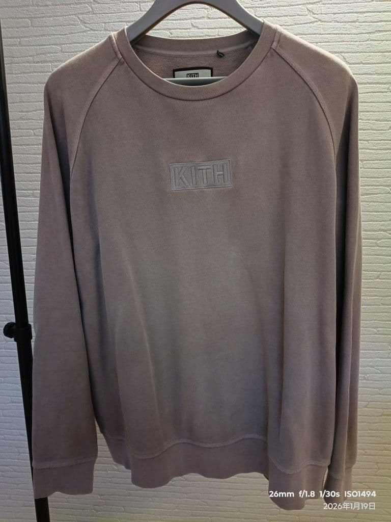 M*M様 KITH パープル ロゴ刺繍 トレーナー XXL