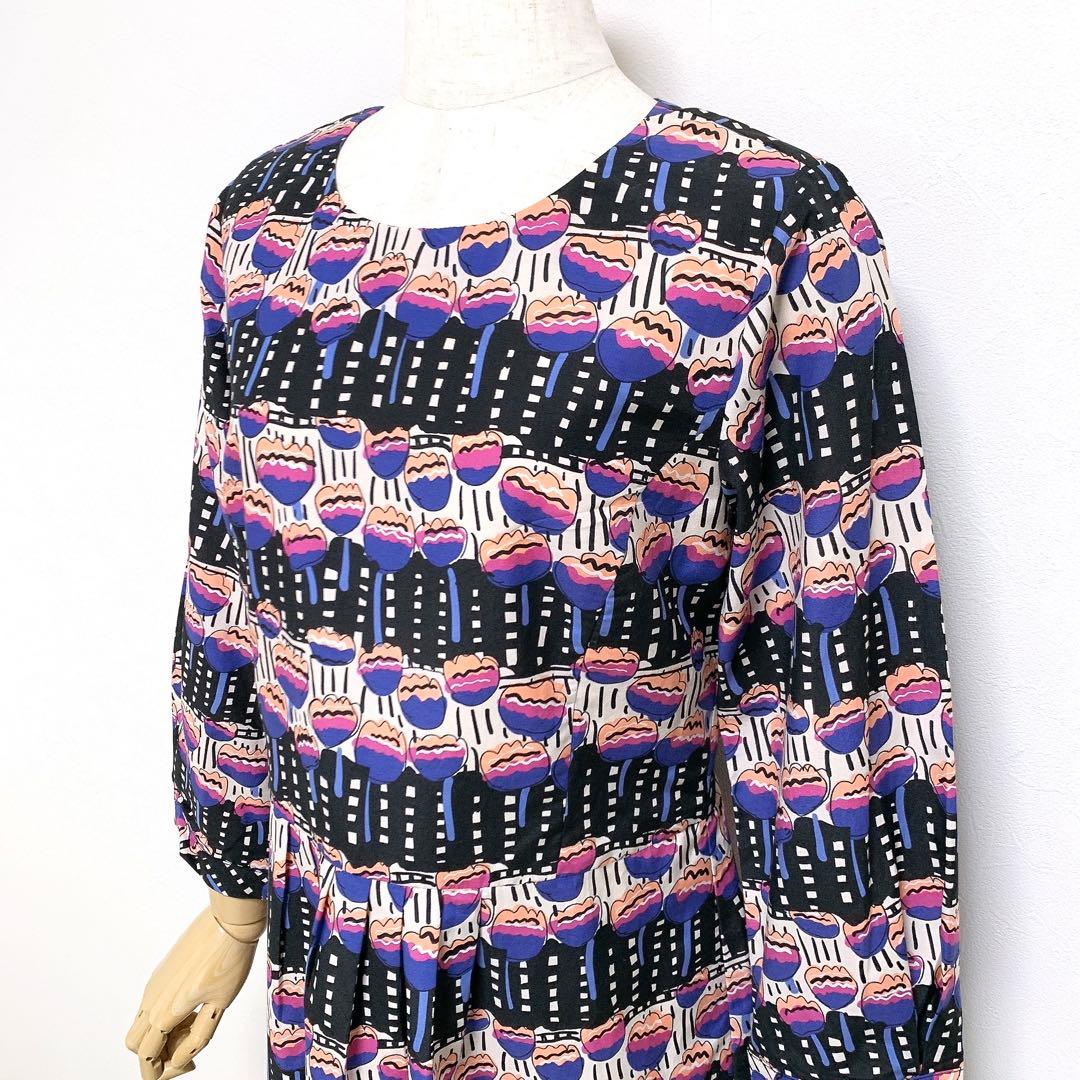 【bluebell ✨】❤️ローラアシュレイ✨サイズ2✨シルク混ワンピース