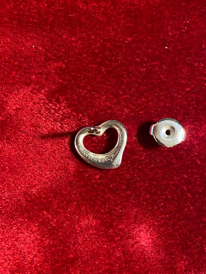 片耳のみ！現物のみ！ティファニーのオープンハート スタッド ピアス！