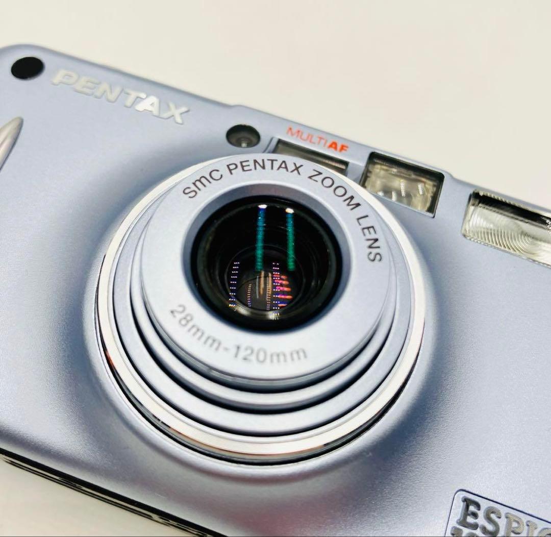 美品☆PENTAX ペンタックスESPIO 120SWⅡ ブルー☆フィルムカメラ