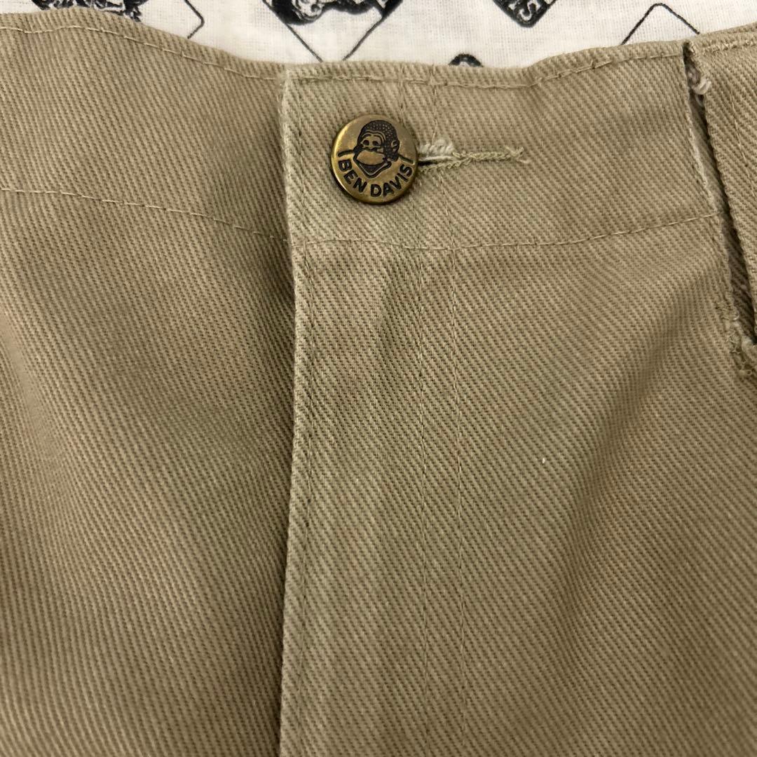 【美品】90s BEN DAVIS ゴリラカット ワークパンツ チノパン 極太