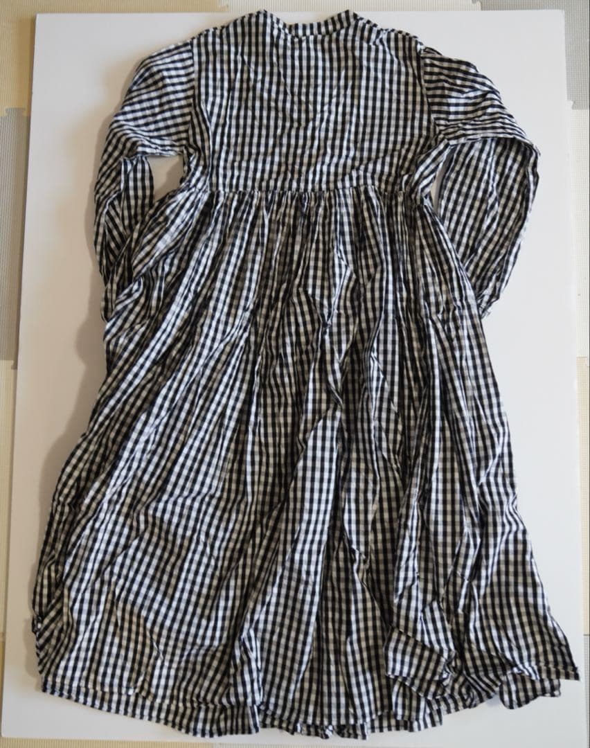 ビアズリー　ギャザーワンピース　ギンガムチェック　サイズ1