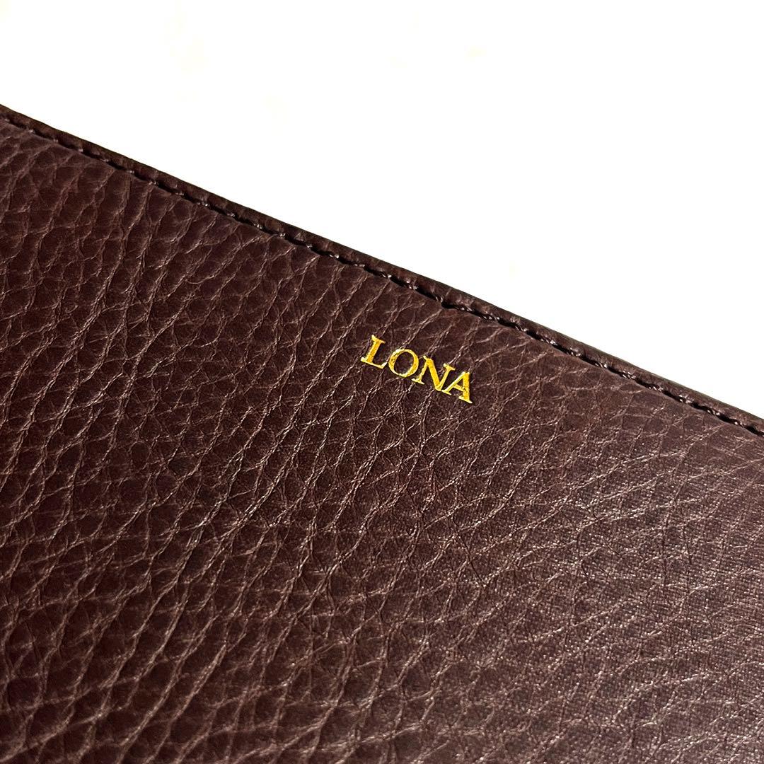 極美品 LONA L-zip long wallet フルオプション ブラウニー