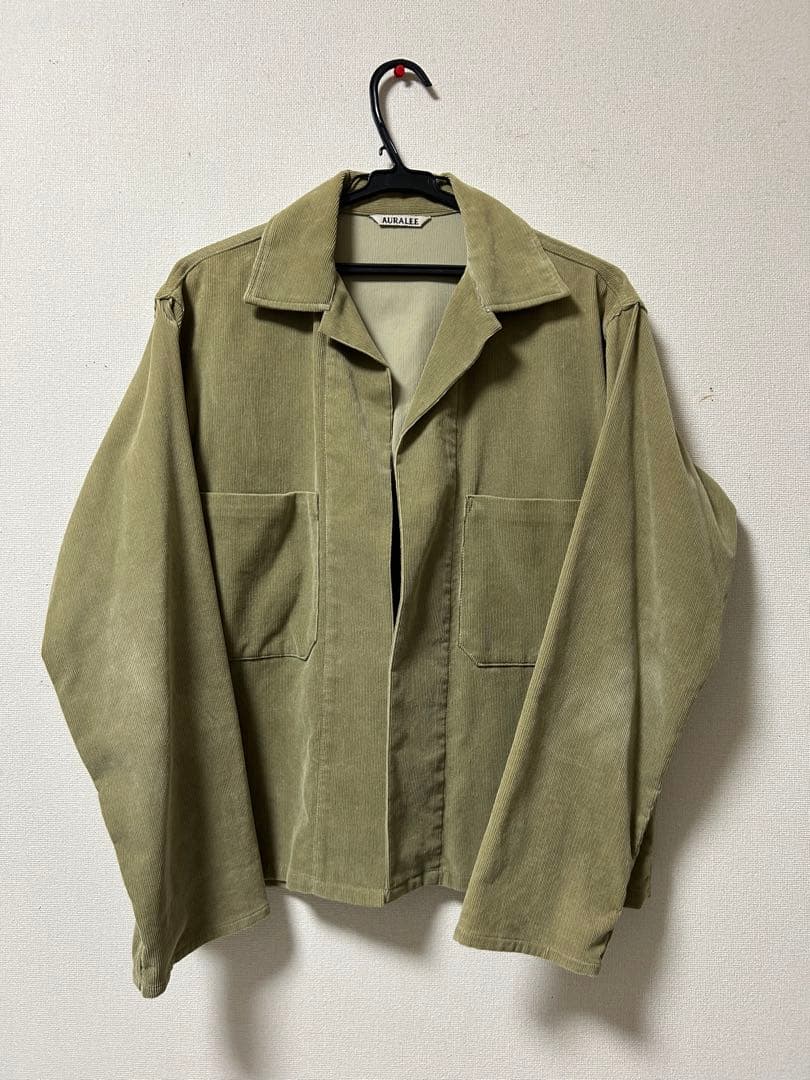 AURALEE オーラリー　ウォッシュド　コーデュロイ　シャツ　ジャケット