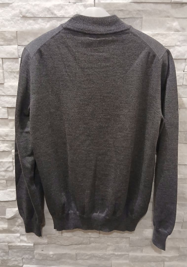 イタリア製 グランサッソ 12ゲージウール モックネックニット50 XL