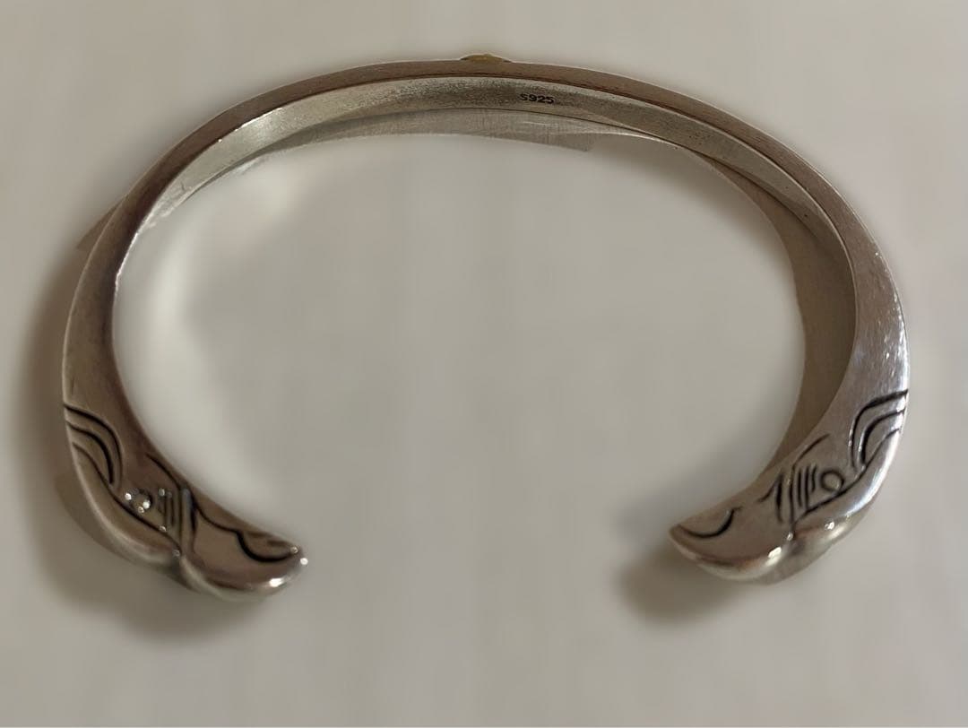 ハンドメイド イーグル バングル 幅0.5 ※調節可能