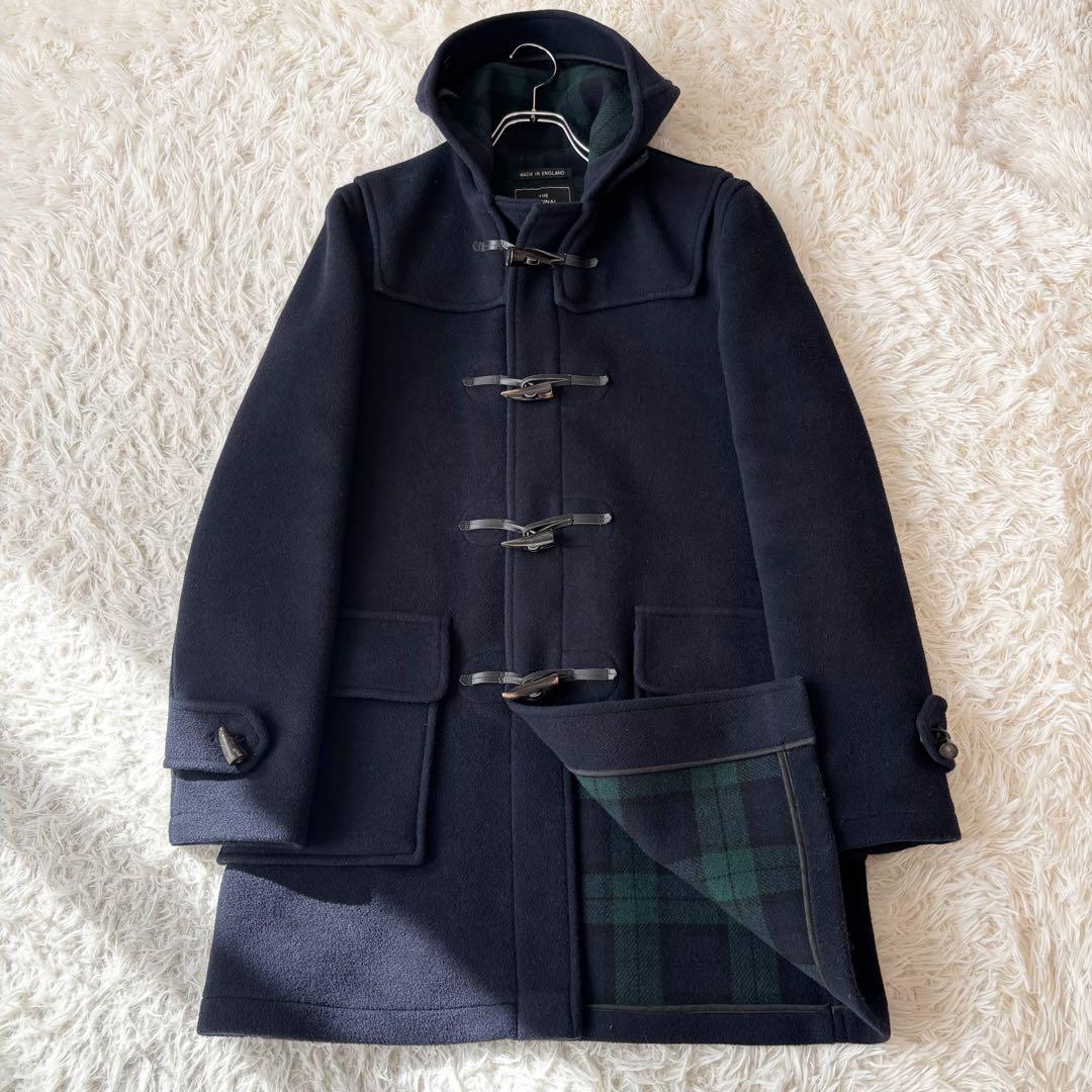 美品✨【英国製】グローバーオール ダッフルコート ウール ネイビー チェック M