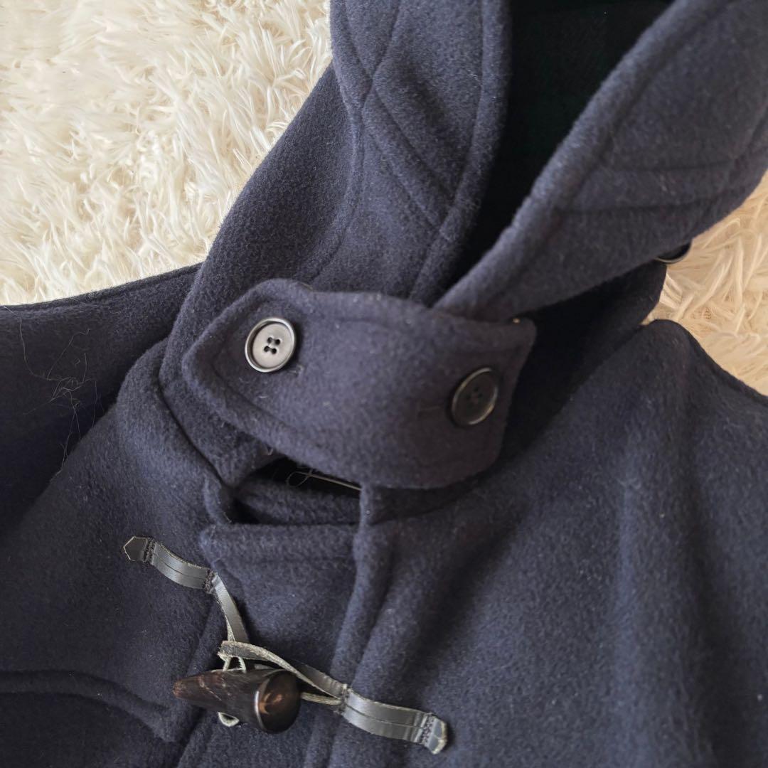 美品✨【英国製】グローバーオール ダッフルコート ウール ネイビー チェック M