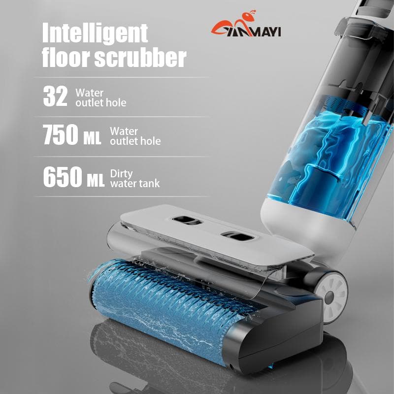 スティッククリーナー 水吹き電動拭き掃除 吸引 電解水で手を汚さない水拭き掃除機