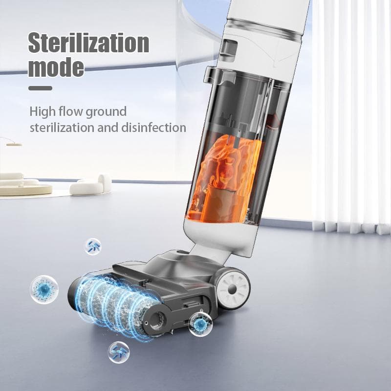 スティッククリーナー 水吹き電動拭き掃除 吸引 電解水で手を汚さない水拭き掃除機