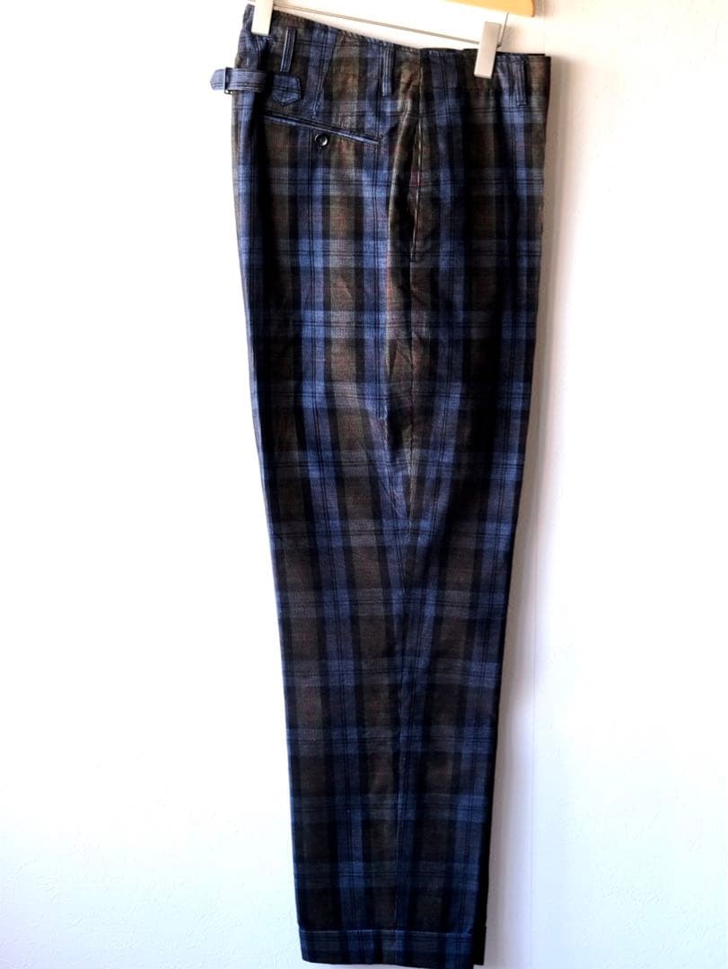 美品BERNARD ZINSコーデュロイチェックパンツSPENDER 44