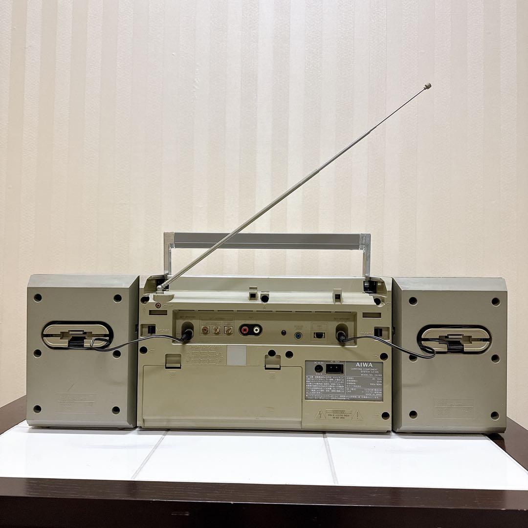 AIWA CA-W9 ラジカセ シルバー 分離型 昭和レトロ 通電 ラジオok