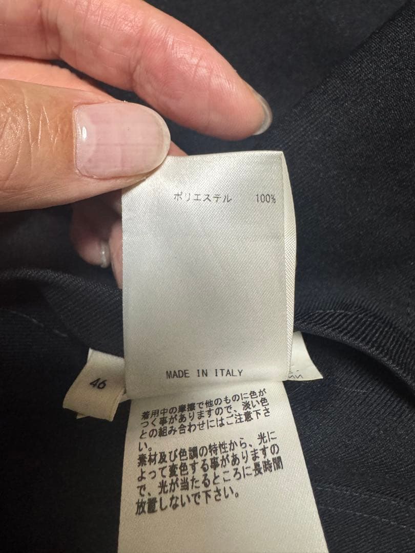 JIL SANDER ネイビー ワイドレッグスラックス