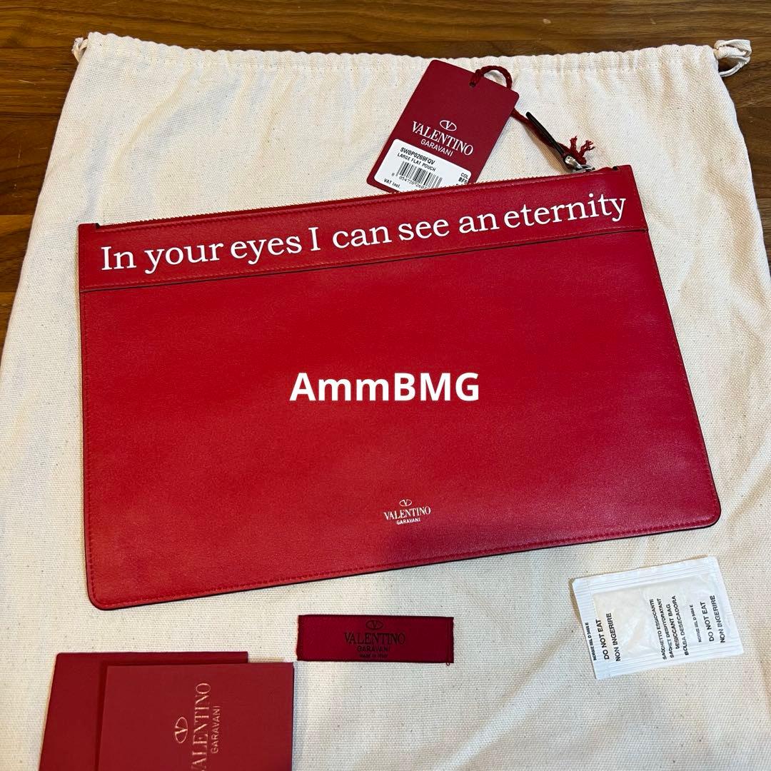 T*E様 Valentino LOVE レザー クラッチバッグ レッド 限定品