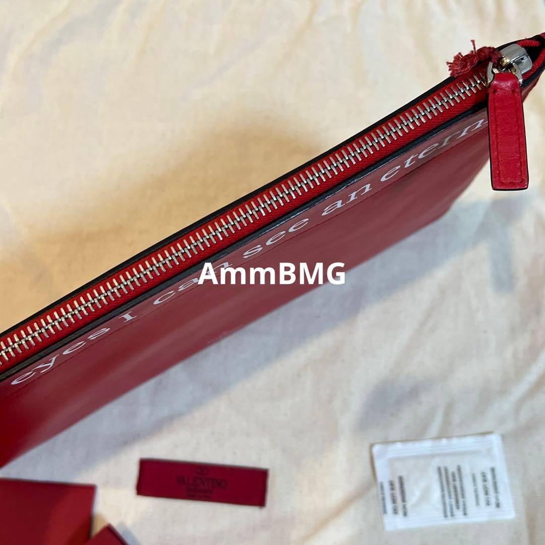 T*E様 Valentino LOVE レザー クラッチバッグ レッド 限定品