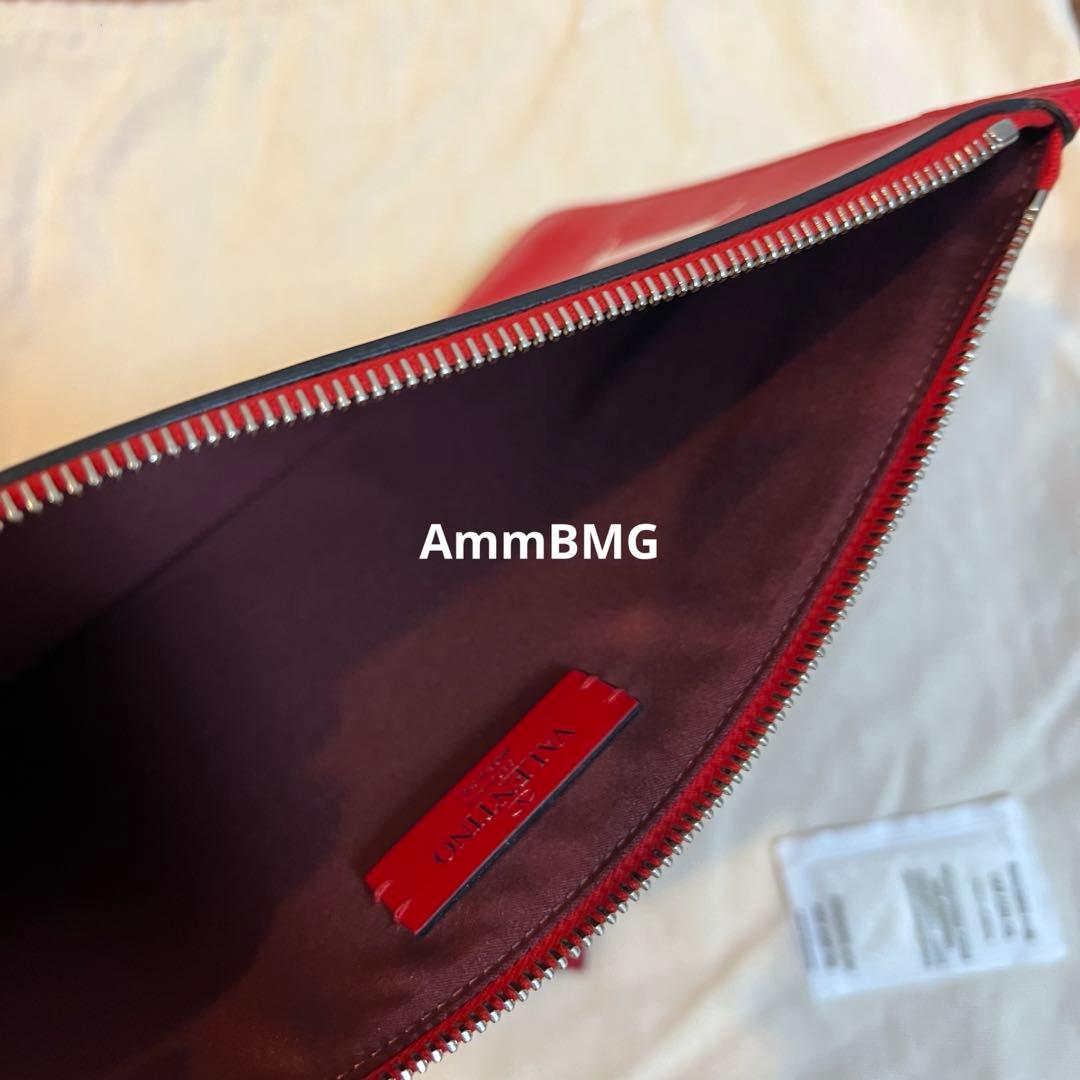 T*E様 Valentino LOVE レザー クラッチバッグ レッド 限定品