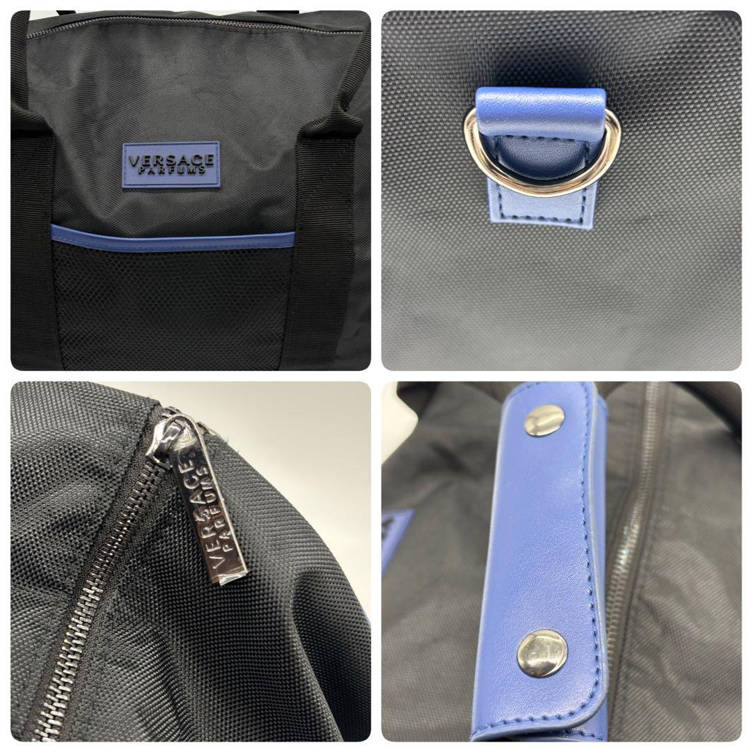 【未使用級】ヴェルサーチ ボストンバッグ 黒 旅行用カバン 2way ショルダー