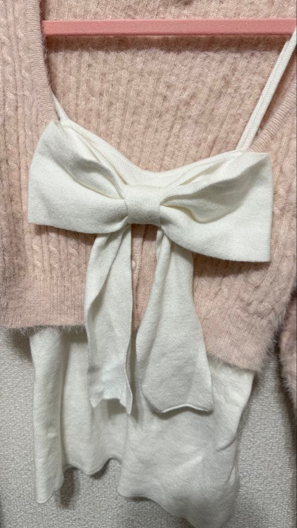 BUBBLES　バブルス　リボンニットアンサンブル