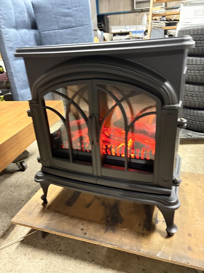 【動作確認済】ワイド暖炉型ファンヒーター BK18　2018年製 擬似炎ストーブ