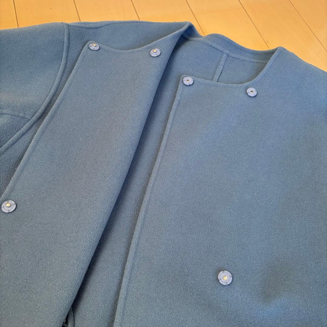 人気 スローブイエナ ハミルトン ダブルフェイスショートコート ライトブルー