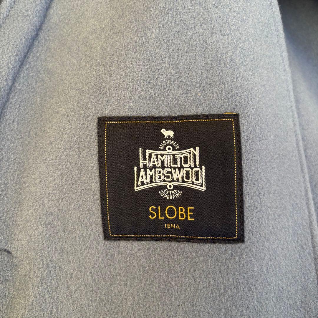 人気 スローブイエナ ハミルトン ダブルフェイスショートコート ライトブルー