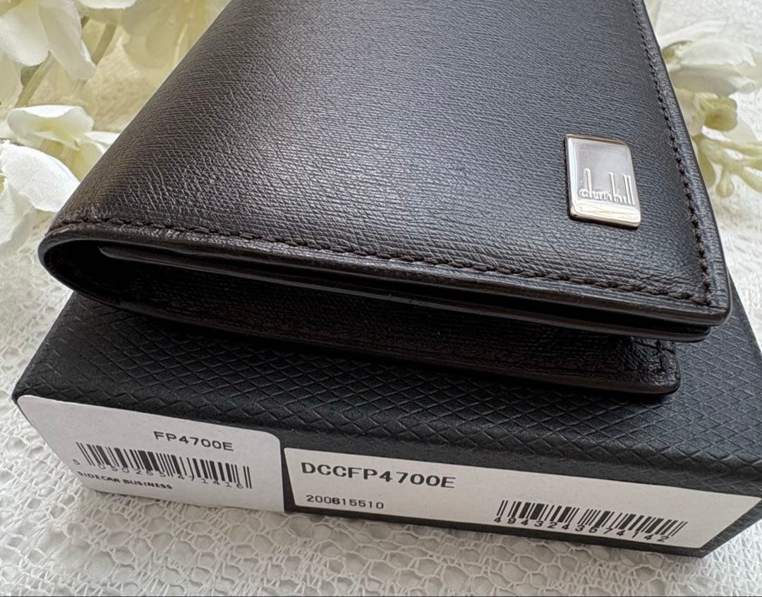 【名刺入れ】dunhill 黒 レザー カードケース メンズ