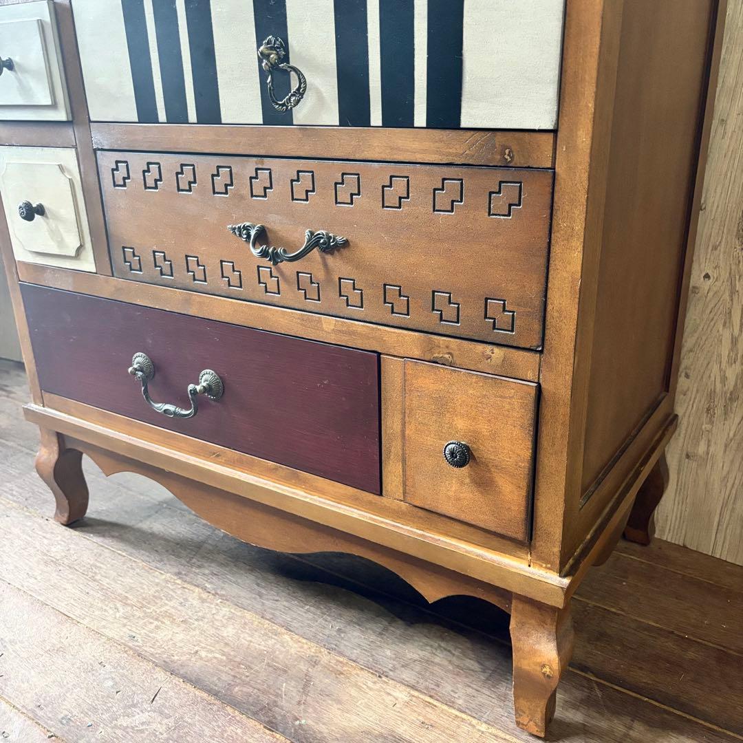 パルナサス チェスト 欧風家具 カラフル タンス キャビネット インテリア 猫脚