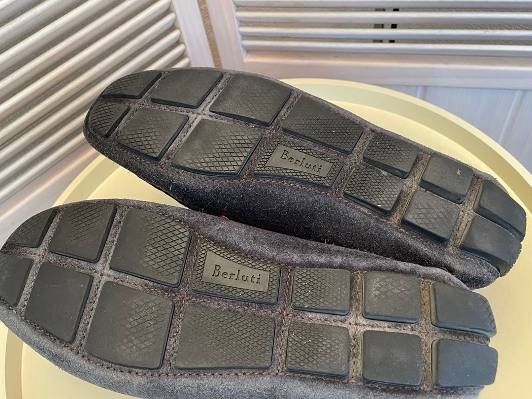 ベルルッティ カリグラフィ スエードレザー ドライビングシューズ スリッポン