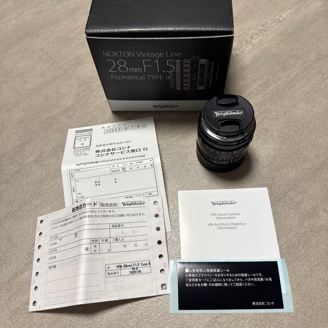 【美品】Voigtländer NOKTON 28mm F1.5　VMマウント