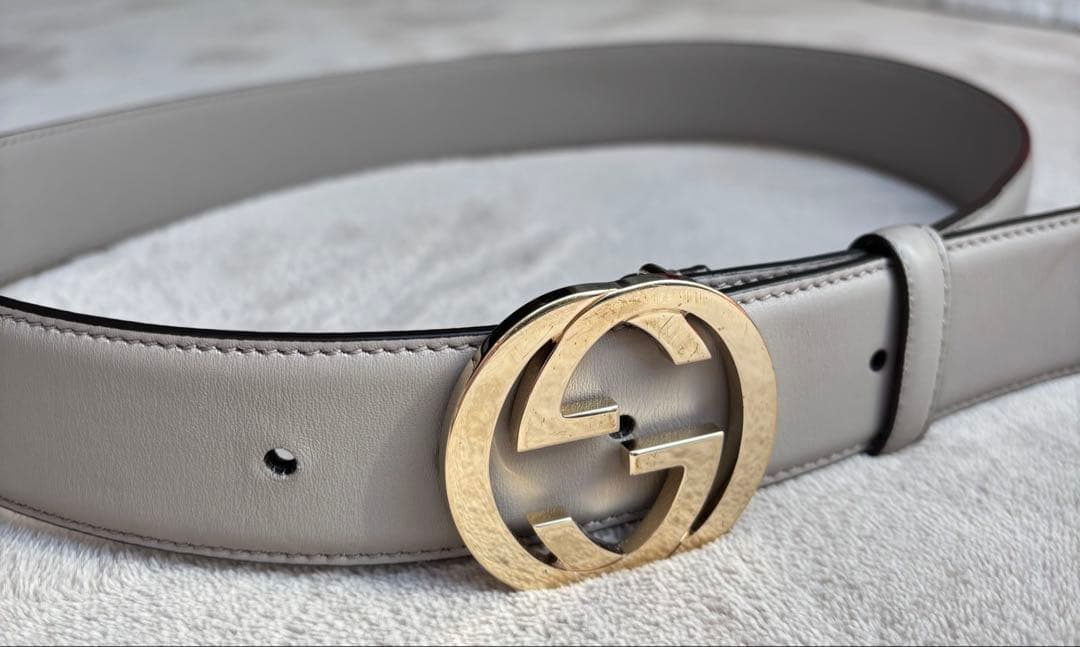 GUCCI グレー チ インターロッキング ベルト　546386